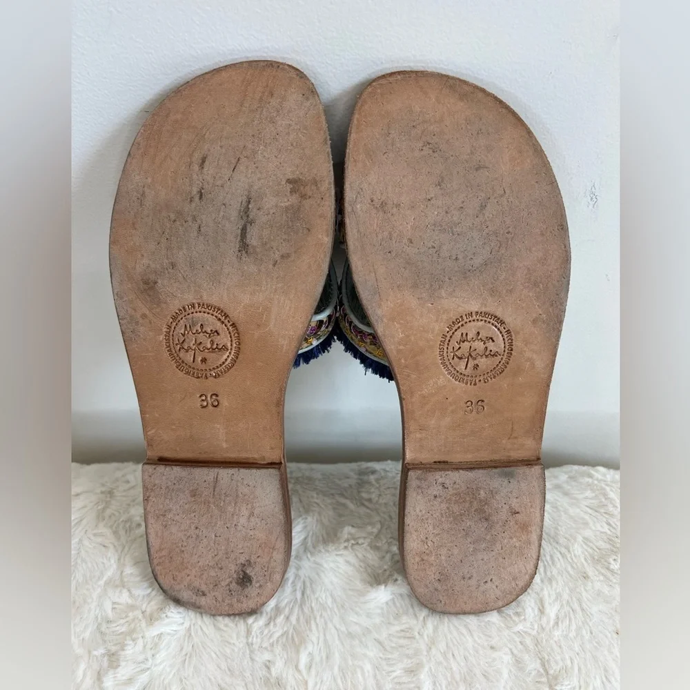 Meher Kakalina Leather‎ Slide on Sandals Size 36